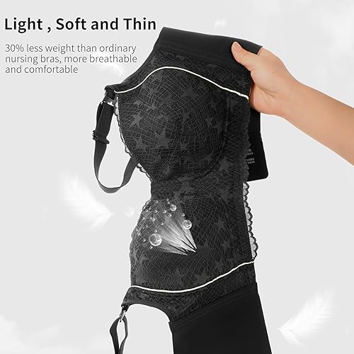 Miniatura 7 de Lace Plus Size Nursing Bras for Breastfeeding, Full Coverage Maternity Bra for Pregnancy, Soft Breastfeeding Bra