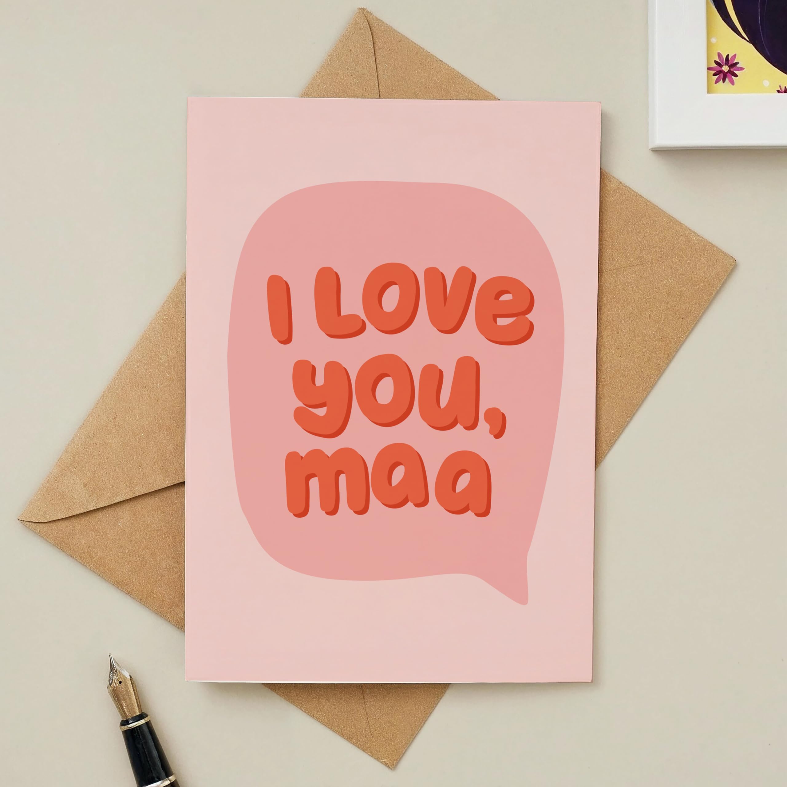 Oye Happy - “I Love You Maa” Greeting Card for Mom | Heartfelt