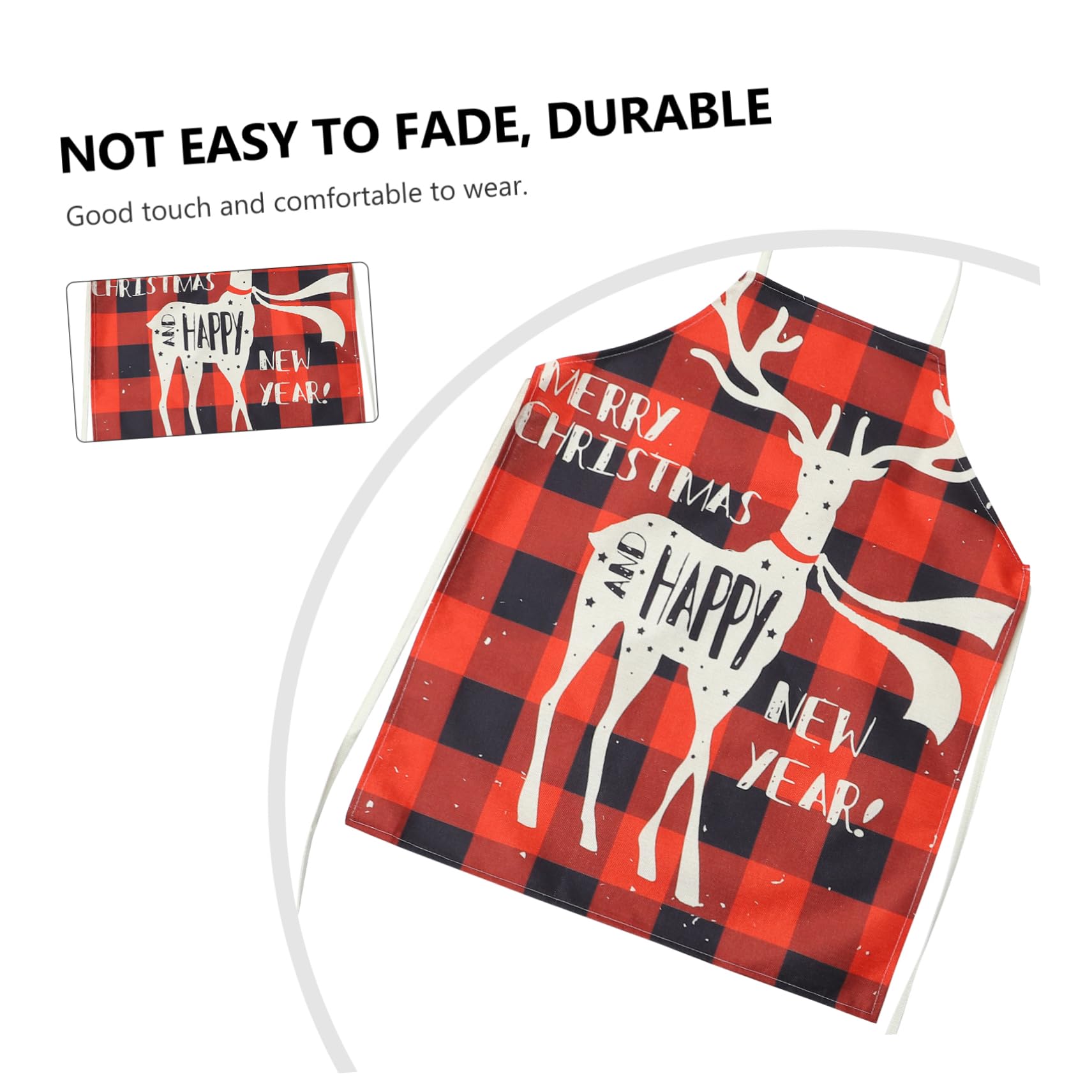 LABRIMP 4piezas Delantal Navideño Para Cocina Estampado Navideño Adorable Para Disfraces De Cocina y Fiestas Navideñas