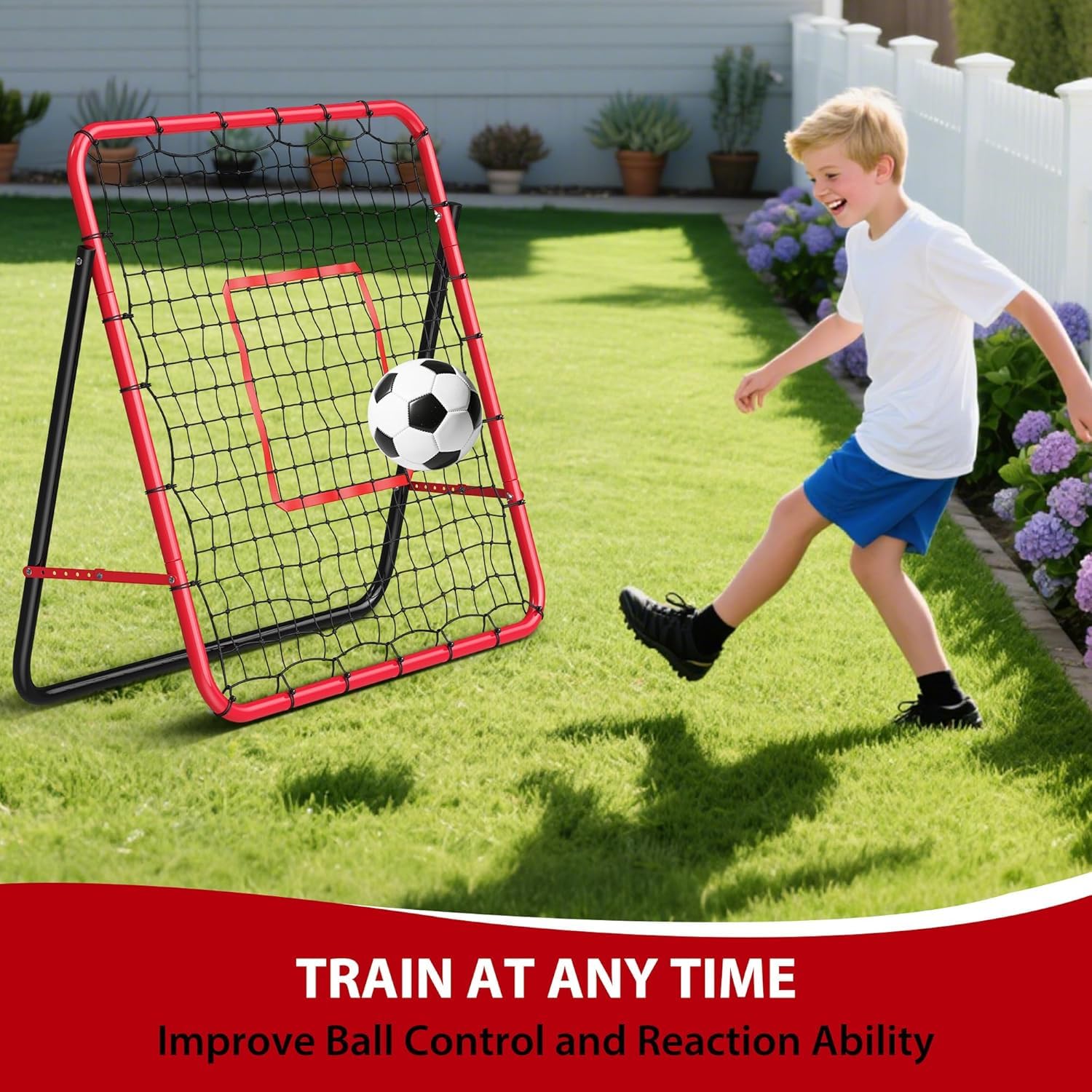 GarveeLife Baseball Rebounder Netz, Verstellbarer Winkel, Sports Baseball Rebounder mit Ziel, Wurf- und Fielding-Trainingsgerät Für Softball, Fußball, Volleyball