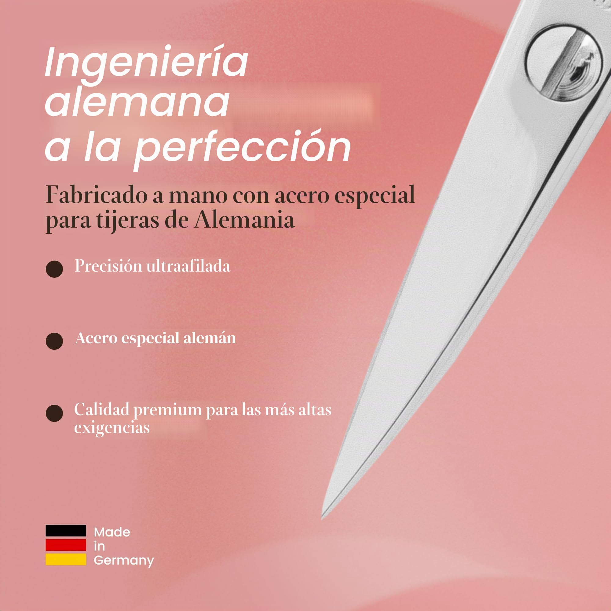 SCHWERTKRONE® Tijeras de uñas [fabricadas en Alemania] – Tijeras de uñas con estuche – Nail Scissors – Tijeras curvadas – Tijeras para cutículas extrafinas y afiladas