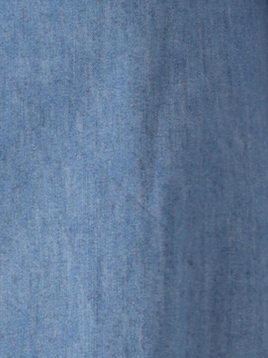 Allegra K Denim Dress for Women's Long Sleeve Button Down A-Line Belted Classic Jean Dresses - Image 5