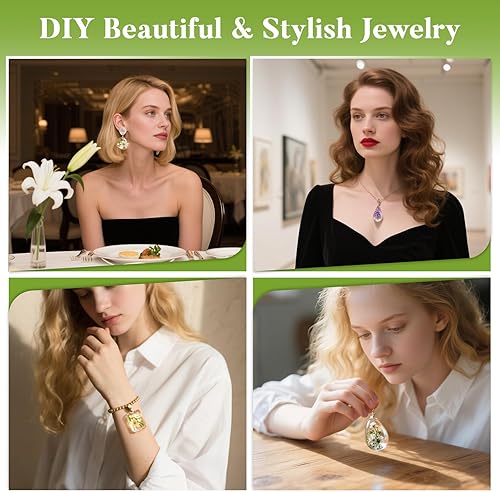 Miniatura 4 de Moldes de Joyería de Resina - Moldes de Silicona para Resina Epoxi, Bandeja de Fundición Reutilizable con Agujero, Molde de Resina para Joyería de