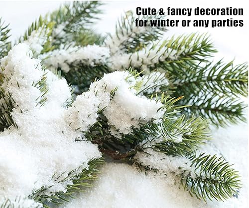Miniatura 5 de Nieve artificial, 8 litros, 9.2 oz, nieve de plástico para decoración y manualidades