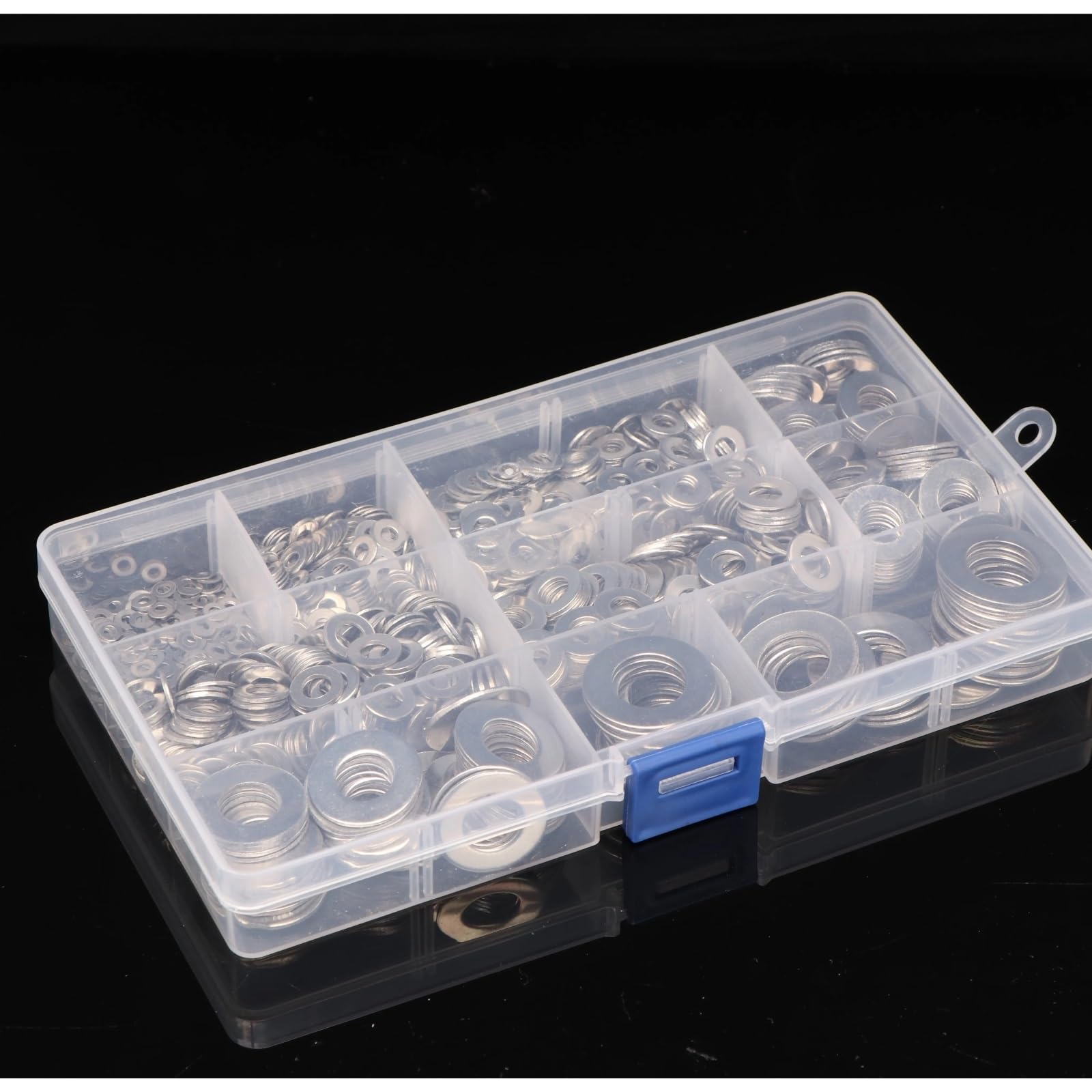 Assortiment de rondelles plates Jeu de rondelles en acier inoxydable, 1010 pièces, M2 M3 M4 M5 M6 M8 M10 M12, plates, anneau uni, Kit d'assortiment joints