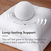 Vista 3 de MIULEE - Relleno de cojín cuadrado, cojín decorativo para cama, sillón y sofá, 14 x 14 pulgadas