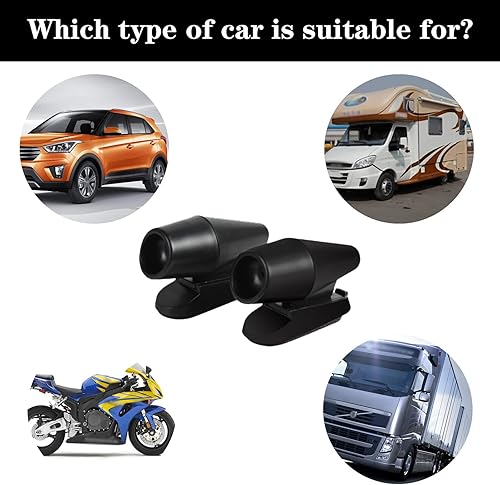 Miniatura 7 de neynavy 4 silbatos de advertencia de ciervo para automóvil con cintas adicionales alerta de animales para coches vehículos motocicletas negro