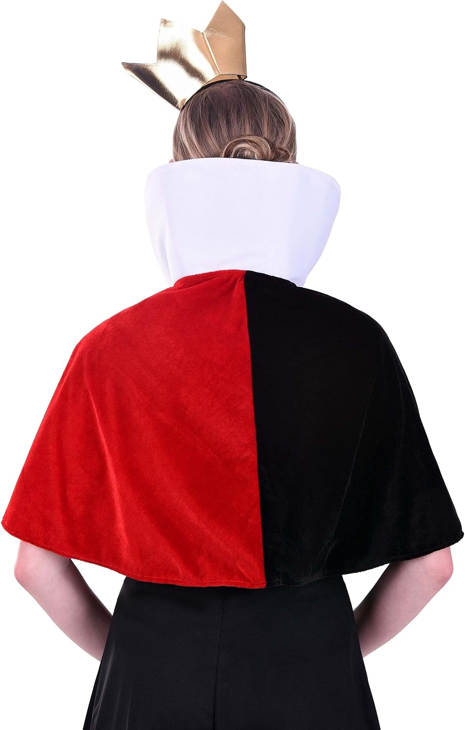 Disney Queen of Hearts Costume Kit - Velvet Cape with Crown Headband, Foam Backing, Officially Licensed