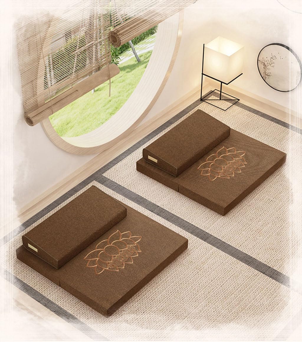 Cojín de meditación para uso doméstico, futón de tela plegable gruesa para meditación y culto zen