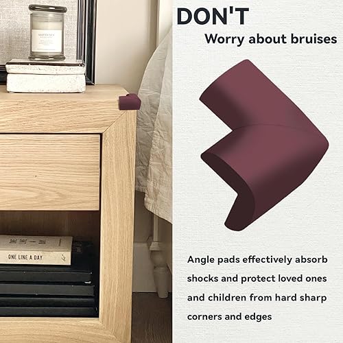 Miniatura 2 de Transportador de esquina prémium para bebé con adhesivo 3M para una máxima protección de bordes contra esquinas afiladas, protectores de esquina de