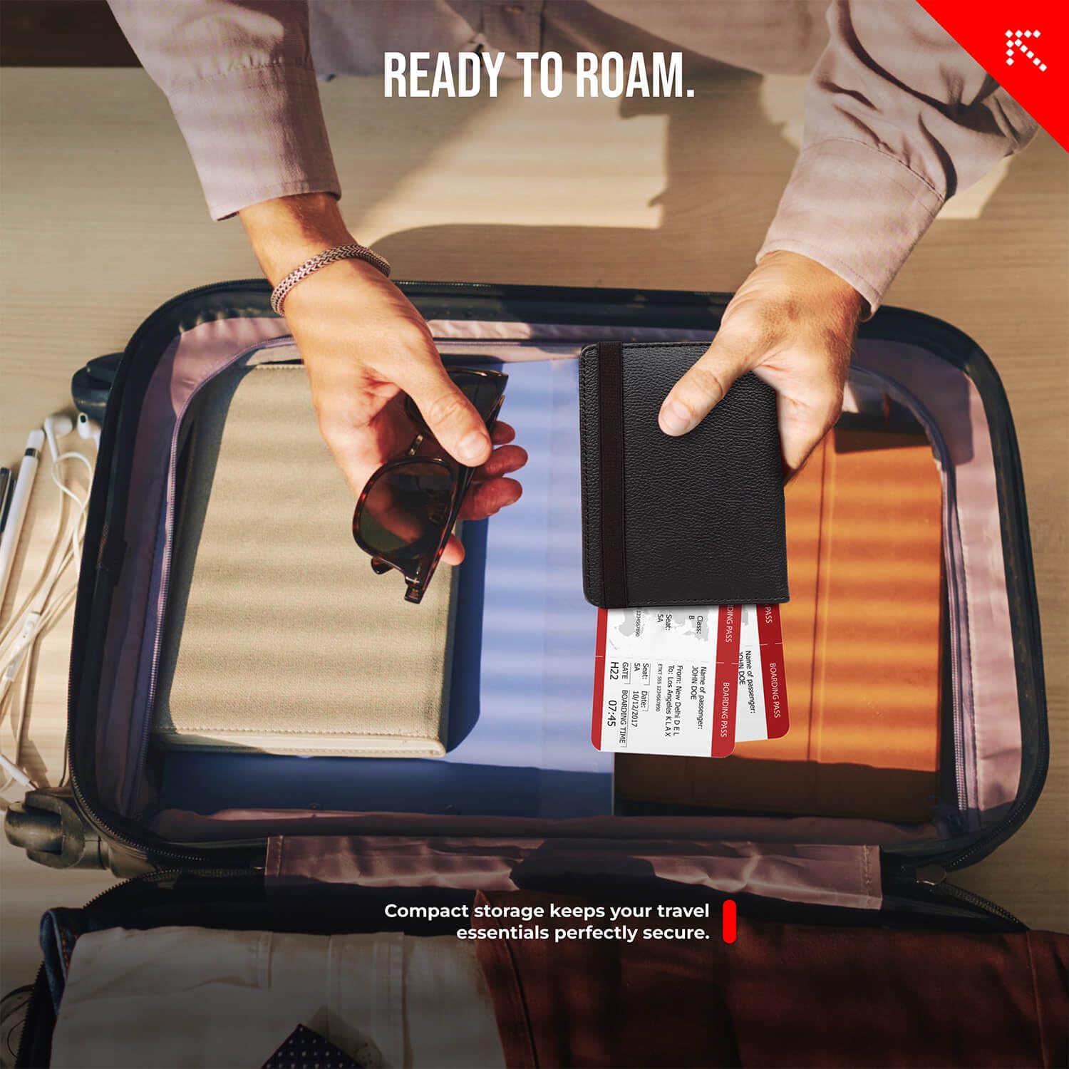 FATUG - Organizer unisex per passaporto, da viaggio, con cerniera, per riporre documenti, per passaporto, carte di credito, biglietti da visita, documenti del veicolo