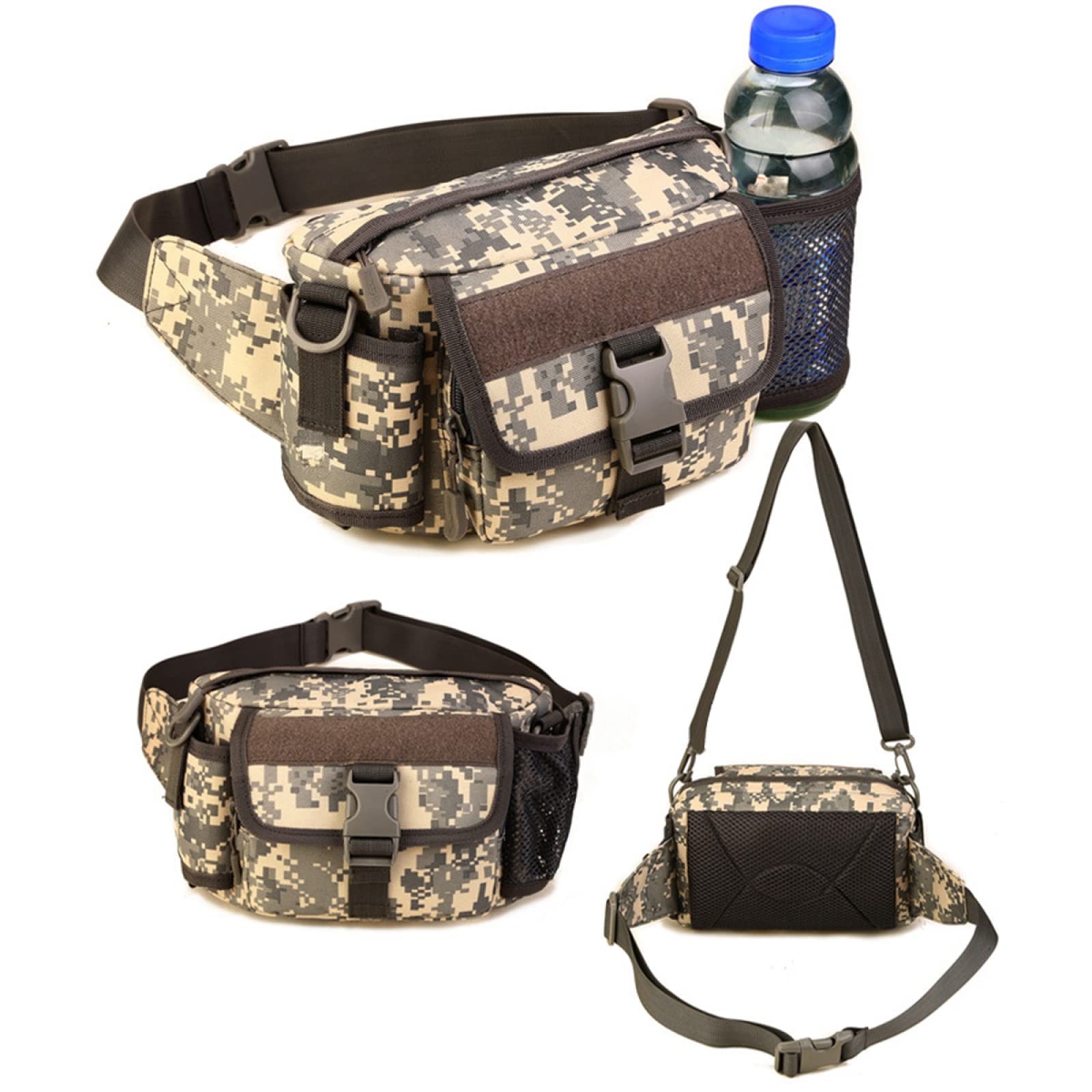 REEBOW GEAR Borsa a Tracolla Multifunzione da Ciclismo Borsa a Tracolla Tattica per Alpinismo Borsa Casual,ACU