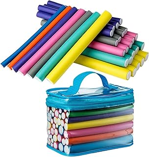 Heatless Hair Roller, 42 Flexible Sponge Rods for Curls, No Heat Soft Foam Flexi, Hot Roller Set for Most Hairstyles
