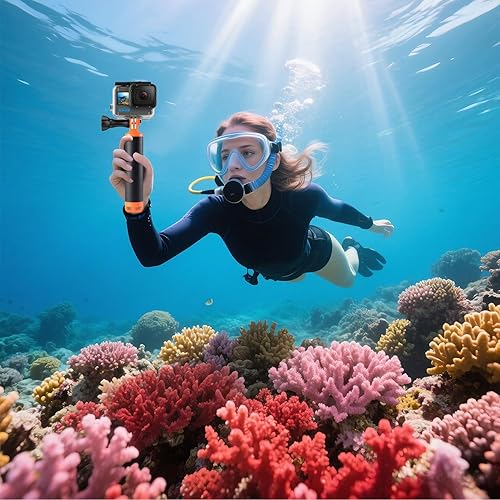 Miniatura 4 de Suptig Accesorios de montaje de mango de mano flotante para Gopro Hero 11 Hero 10 Hero 9 Hero 8 Hero 7 Hero 6 Hero 5 Hero 2018 Hero 4 Hero Session