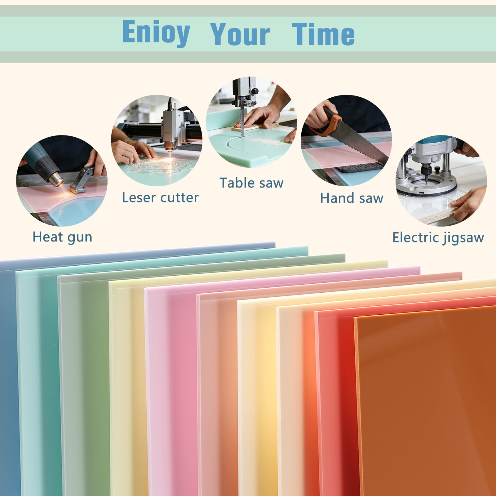 Pastel Acrylic Sheets - Laser Cutting & DIY -5 Pastel Acrylic Sheets - Laser Cutting & DIY -5