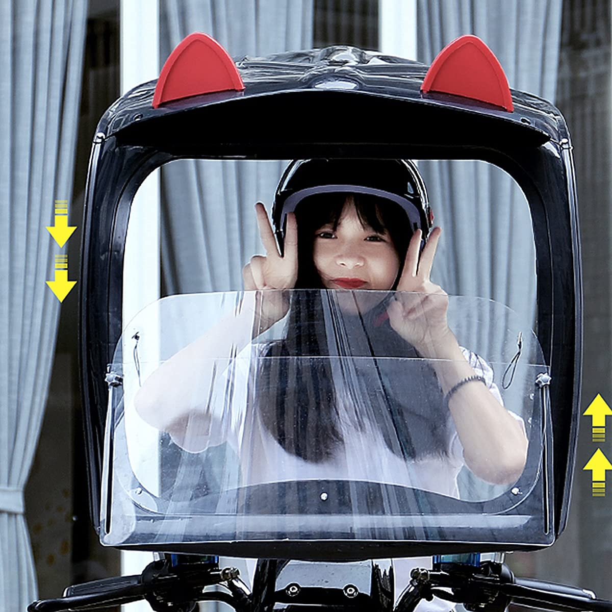 Amazon.co.jp: 電気自動車 バイク レインカバー 雨除け 日よけ 