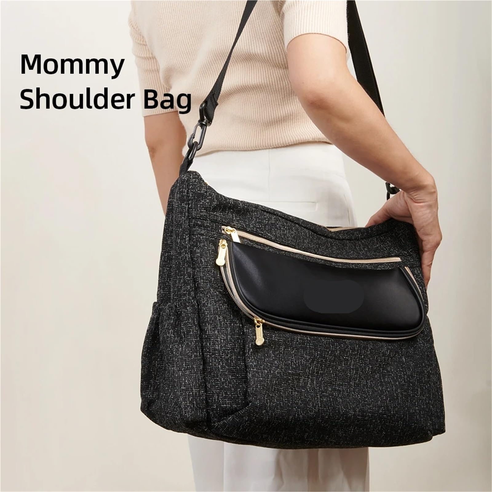 Bolsa de pañales de gran capacidad, bolsa de viaje para mamá, bolsa de maternidad, universal, organizador de cochecito para niños