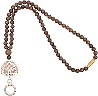 Vista 8 de Cordones Retráctiles con Cuentas de Madera para Portadores de Insignias de Identificación, Cordón Retráctil de Identificación con Separación