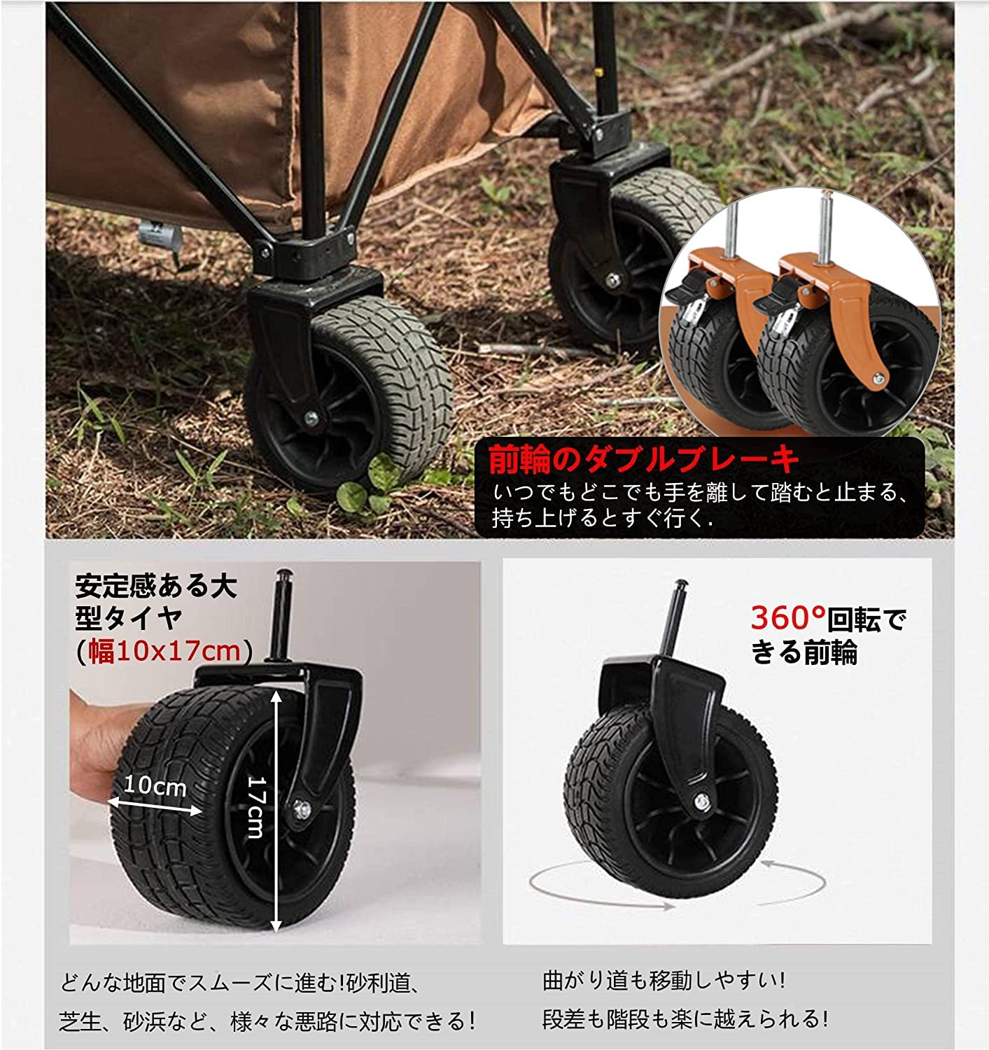 商店商店キャリーワゴン アウトドアワゴン 自立収納 70L 折り畳み