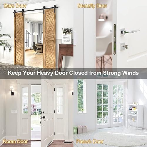 Miniatura 9 de Jiayi Pestillos magnéticos para puerta de gabinete, paquete de 2 cierres magnéticos resistentes para puerta, 110 libras, cierre magnético de acero
