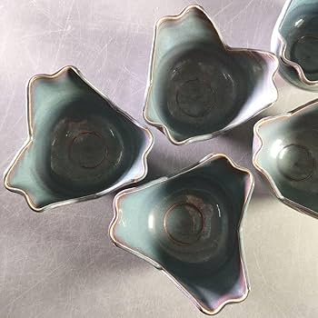 A884-6/清水六兵衛 造/紫翠釉向付/5客/盛鉢/飾皿/小鉢/ Amazon.co.jp: 清水六兵衛 造紫翠釉向付5客盛鉢飾皿小鉢