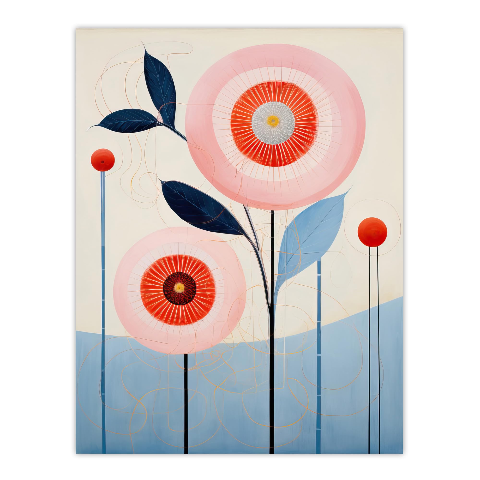 Wee Blue Coo Kaleidoscope Blossom Oil Painting Poster W18" x H24"