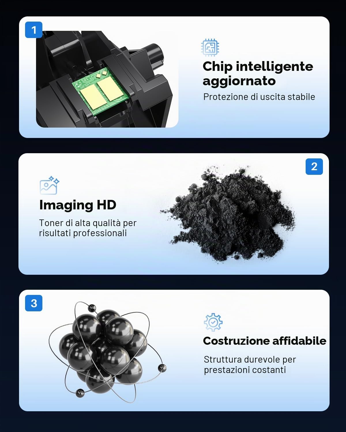 Kuva Toner 135A W1350A (MIT CHIP) compatibile con HP 135A 135X W135X compatibile con Laserjet MFP M234dw M234sdw M234sdn M234dwn M209dw M209dwn M234 M209 (2 nero)