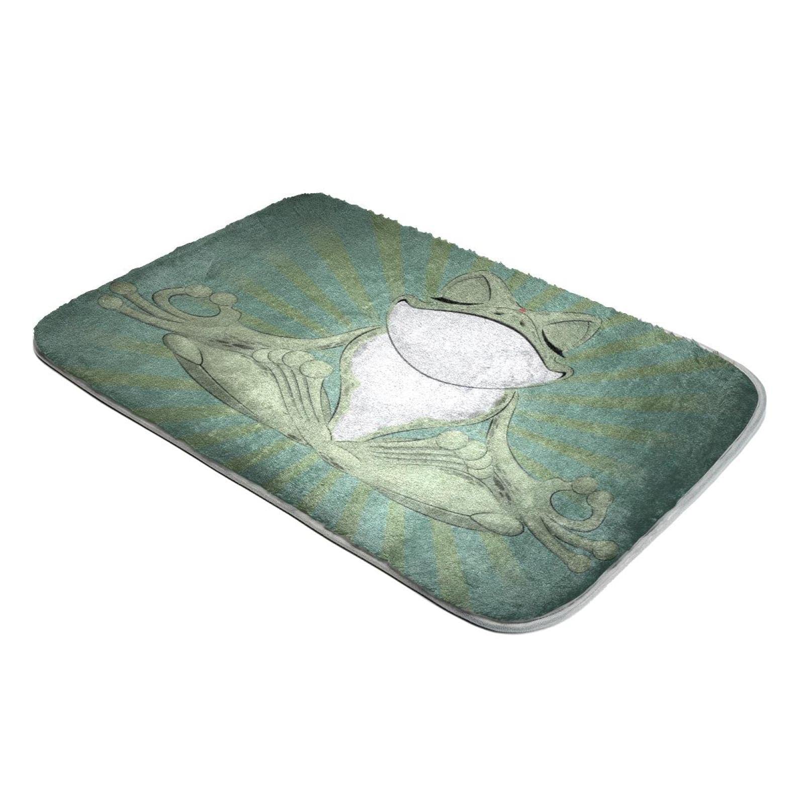 Tapis à poils longs ultra doux en fausse fourrure grenouille yoga léger