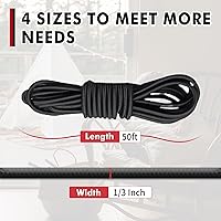 Vista 3 de Cuerda Elástica de Bungee, Cordón de Choque de Bungee Resistente, Cuerdas Elásticas de Poliéster para Acampar, Carpas, Carga, Cuerda Elástica