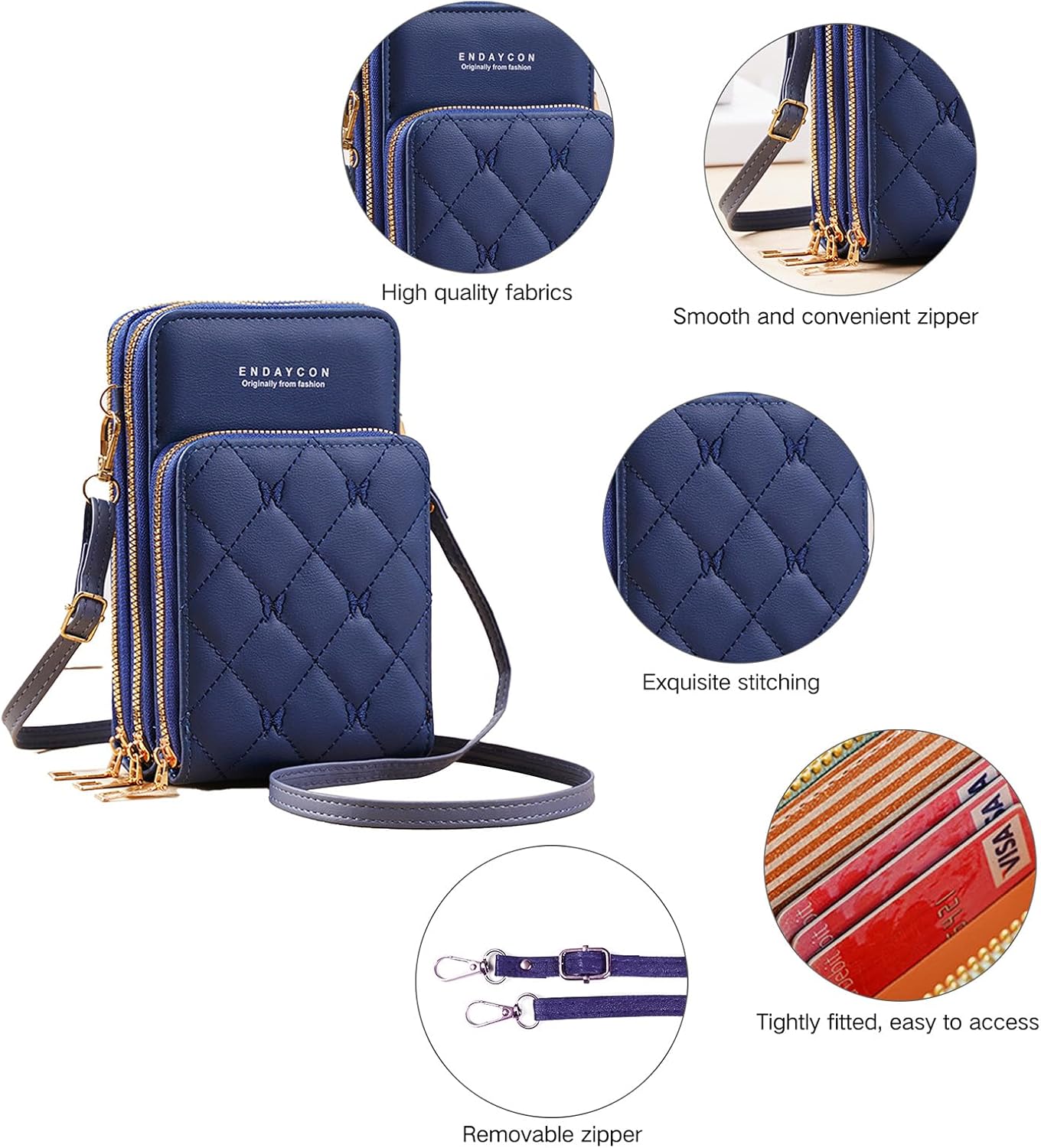 Crossbody for Women, Trendy Small Phone Purse with Secure Card Slots, Lightweight Card wallet - Image 3