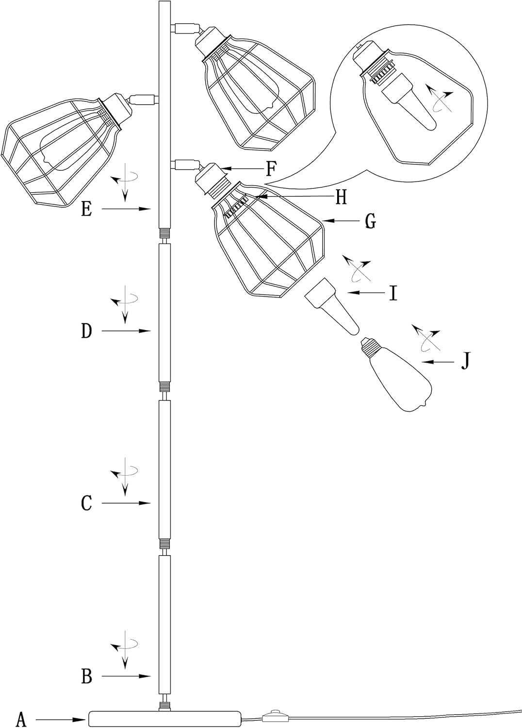 Bеѕt Cуbеr Dеаlѕ 🔥 LeeZM Modern Tree Floor Lamp Black Rustic Bright Tall Standing Up Torchiere Floor Lamps Shade Vintage Industrial Style with Reading Light for Living Rooms, Bedrooms, Office Uр Tо 60% оƒƒ LeeZM Modern Tree Floor Lamp Black Rustic Bright Tall Standing Up Torchiere Floor Lamps Shade Vintage Industrial Style with Reading Light for Living Rooms, Bedrooms, Office