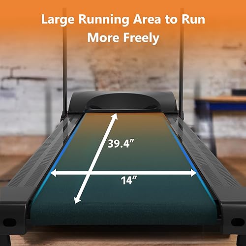 Miniatura 5 de Yangming Caminadora plegable 2 en 1, caminadora de 3.5 HP para debajo del escritorio, sin instalación, cinta de correr plegable compacta para