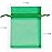 G2PLUS Organza Bags, 100PCS Green Organza Gift Bags, Jewelry Pouches Drawstring Bag 4x6, Sheer Mesh Bag for Candy, Jewelry, Treats, Fruits, Wedding, Christmas Party Favors (Dark Green)