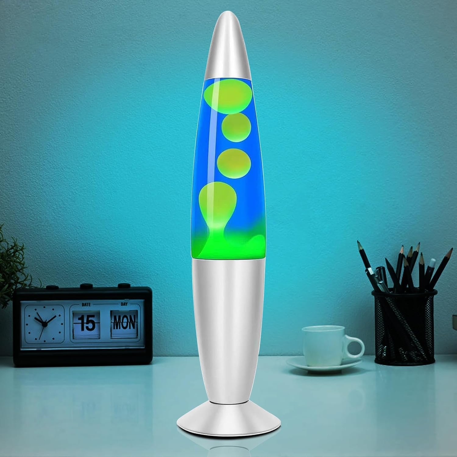 40cm Lava Lamp, Classic Liquid Motion Lamps with 30W Bulb & Aluminum