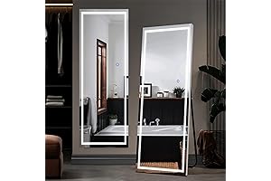 NeuType Full Length Standing Mirror with LED Lights for Bedroom Bathroom