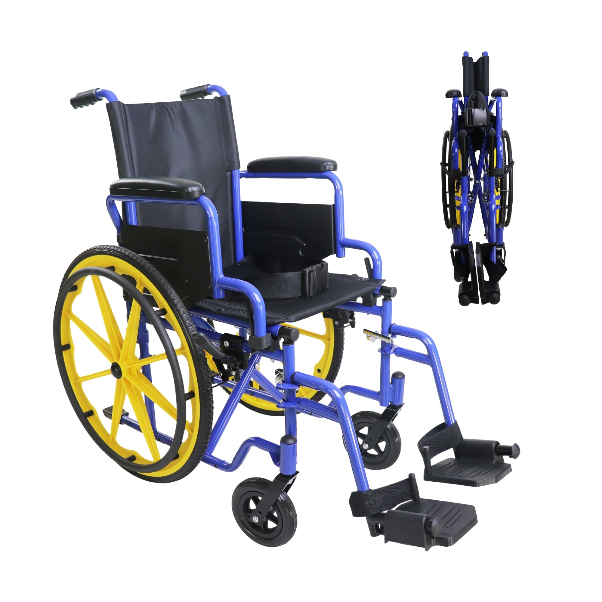 PEPE Mobility Sedia a Rotelle per Bambini (Pieghevole, Stretta, Leggera), Carrozzina Disabili Compatta e Trasportabile