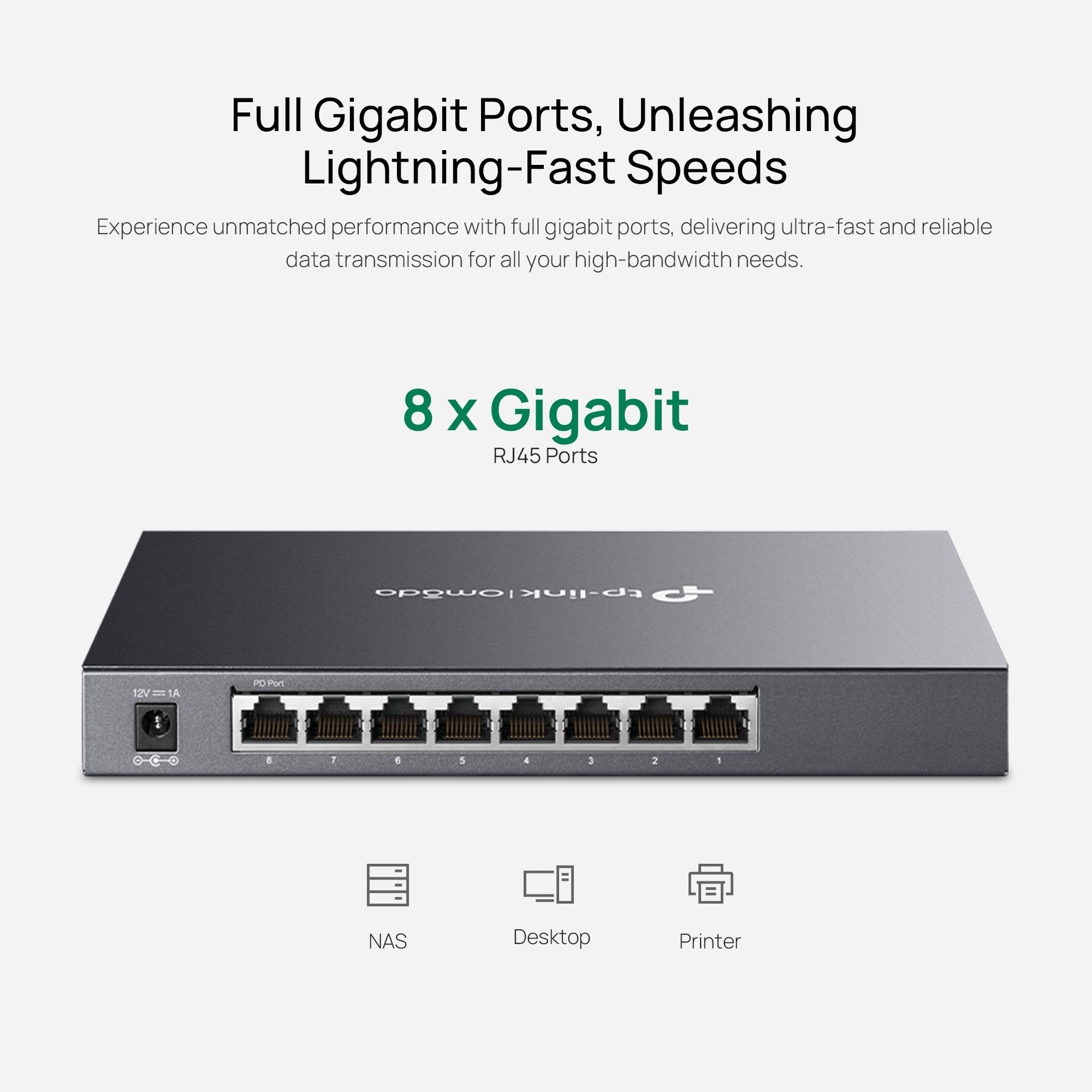 TP-Link TL-SG2008 | Jetstream 8 Port Gigabit Smart Managed PoE