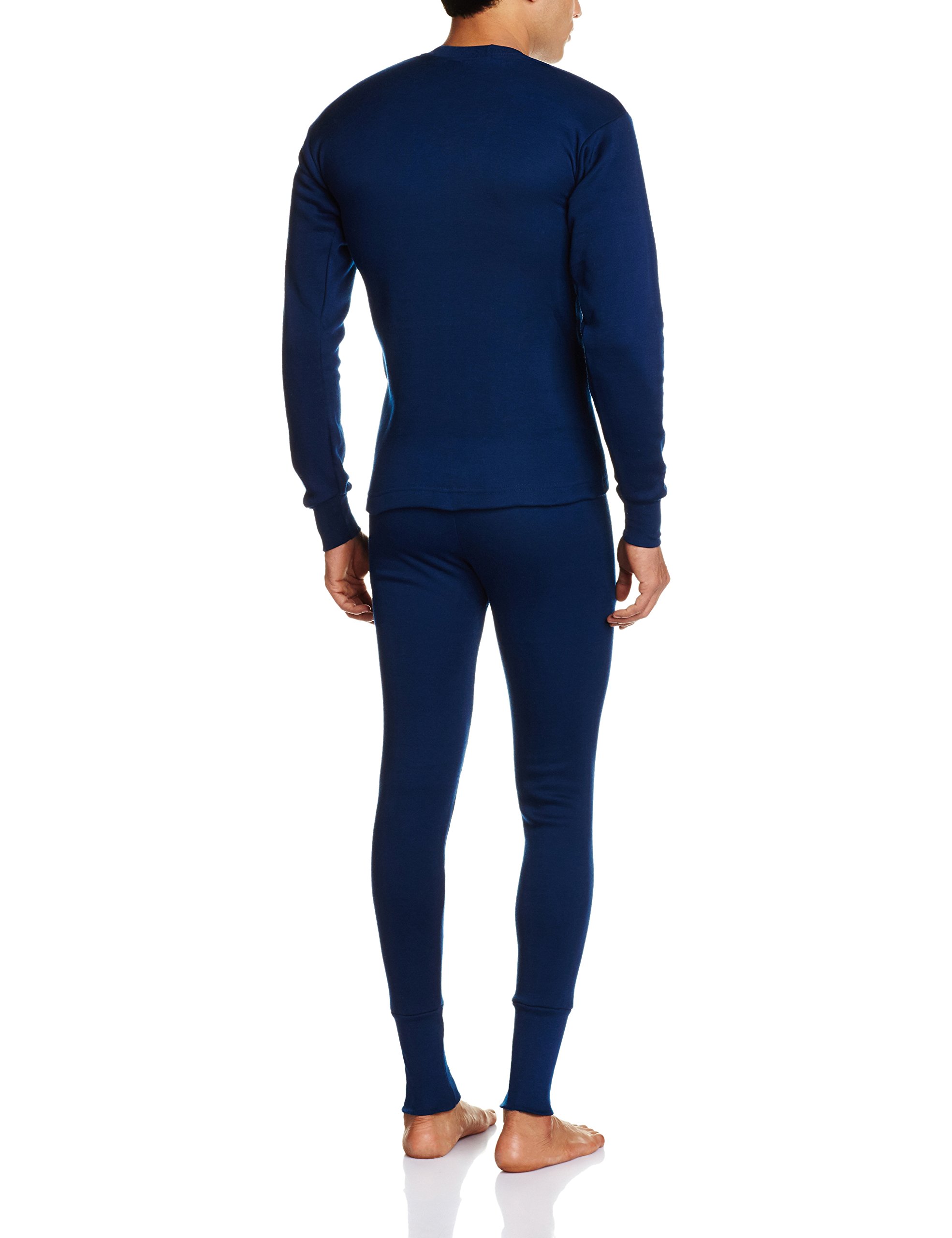 Thermocot - Conjunto de camiseta térmica y parte inferior para hombre, de mezcla de algodón, cuello redondo, ropa de invierno, parte superior e inferior para hombre, manga completa y ajuste ceñido