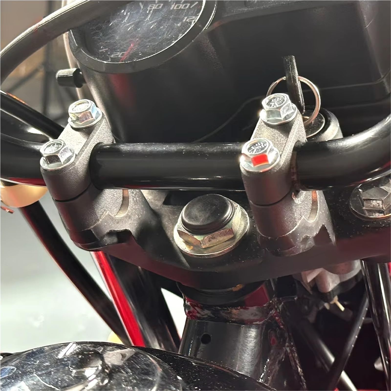 Lenkererhöhung Motorrad Kompatibel Mit Für XR600R 1985–2000 Lenkererhöhung Lenkerhalterung Fat Bar Riser-Montagesatz Motorrad-Ersatzteile