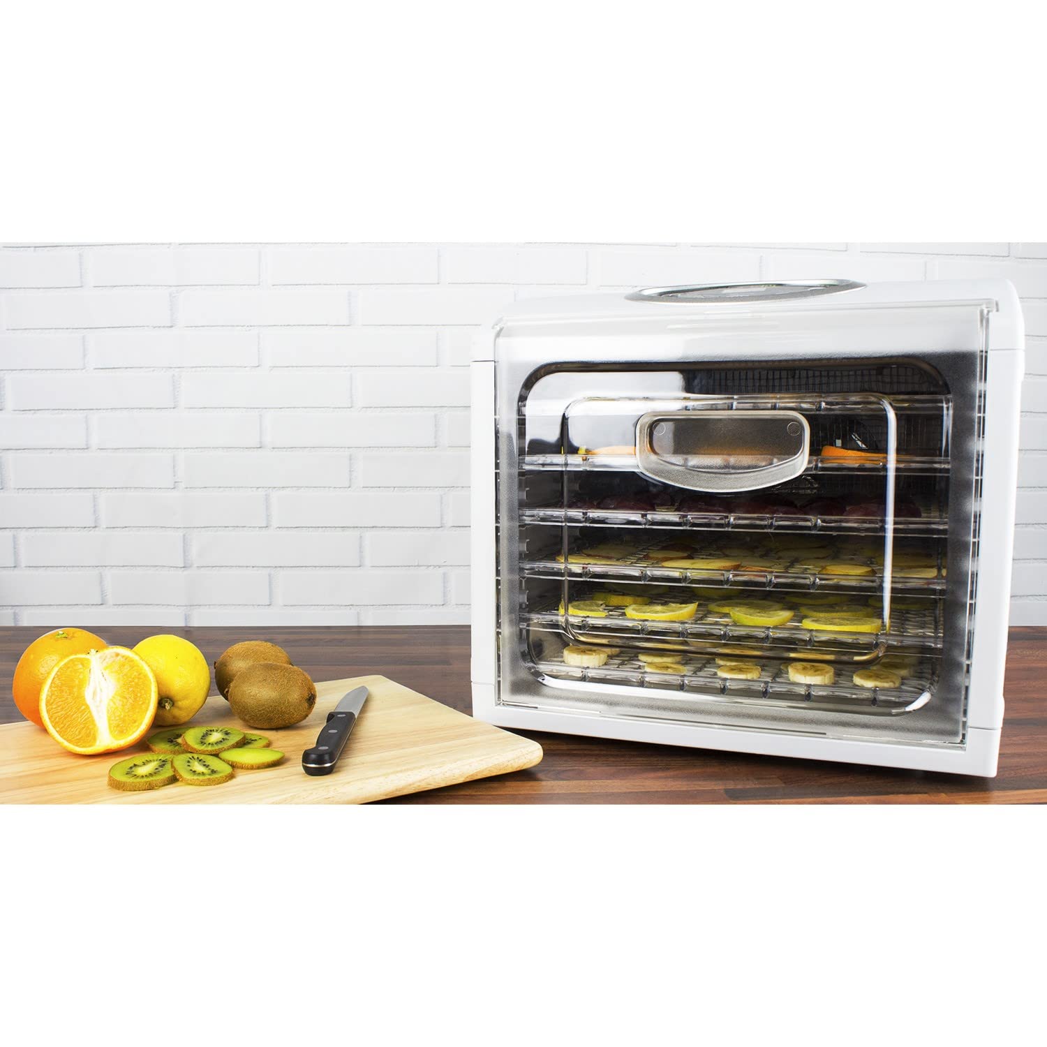 electriQ Digital Food Dehydrator with 6 Shelves 48 Hour Timer 35-75C Temperature Setting 500W BPA Free for FruitVegMeatHerbsSeeds product thumbnail 7