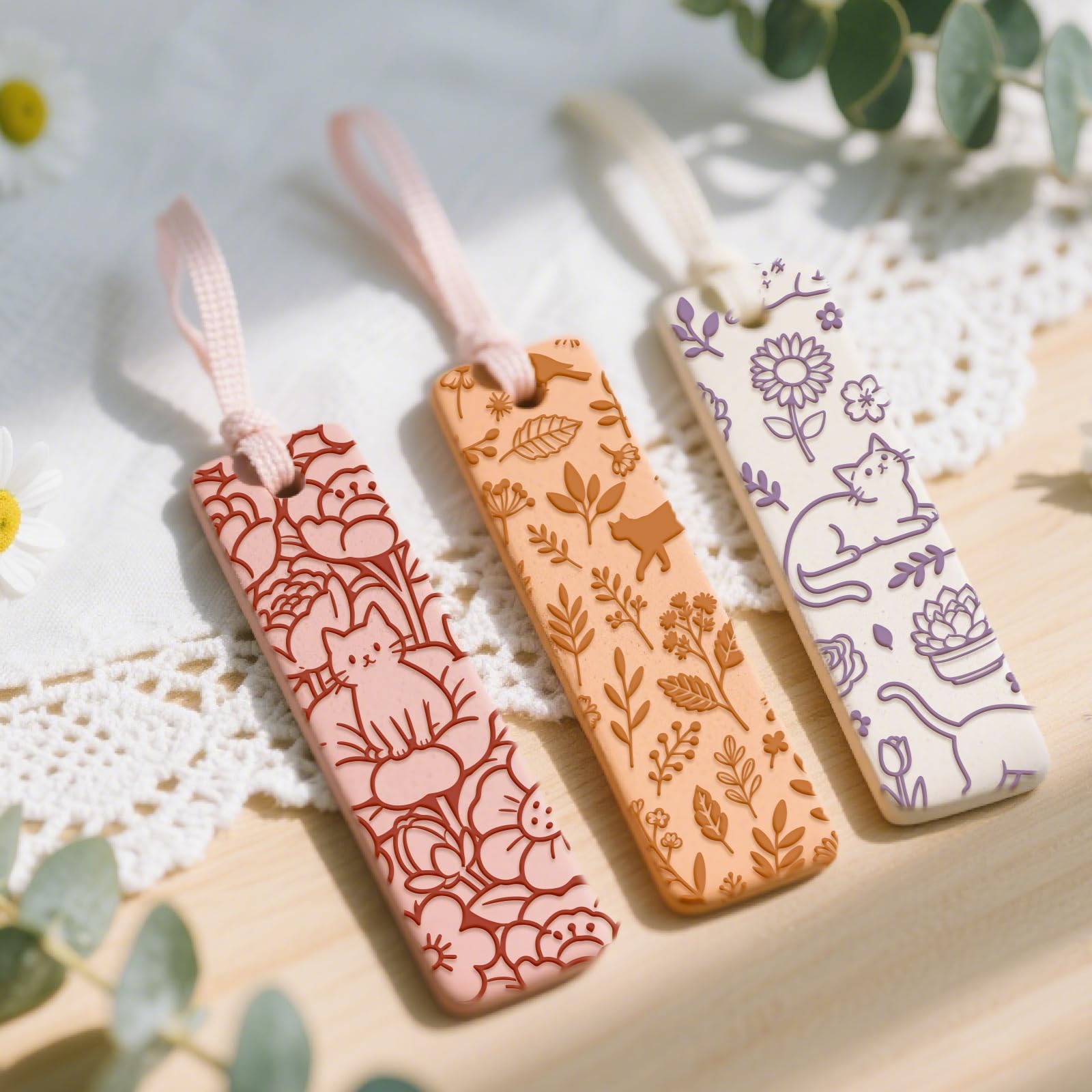 16 hojas de 16 estilos de la serie Animal de arcilla polimérica con textura de arcilla polimérica para gatos, patrón de modelado, hojas de textura de búhos para hacer aretes, herramientas de