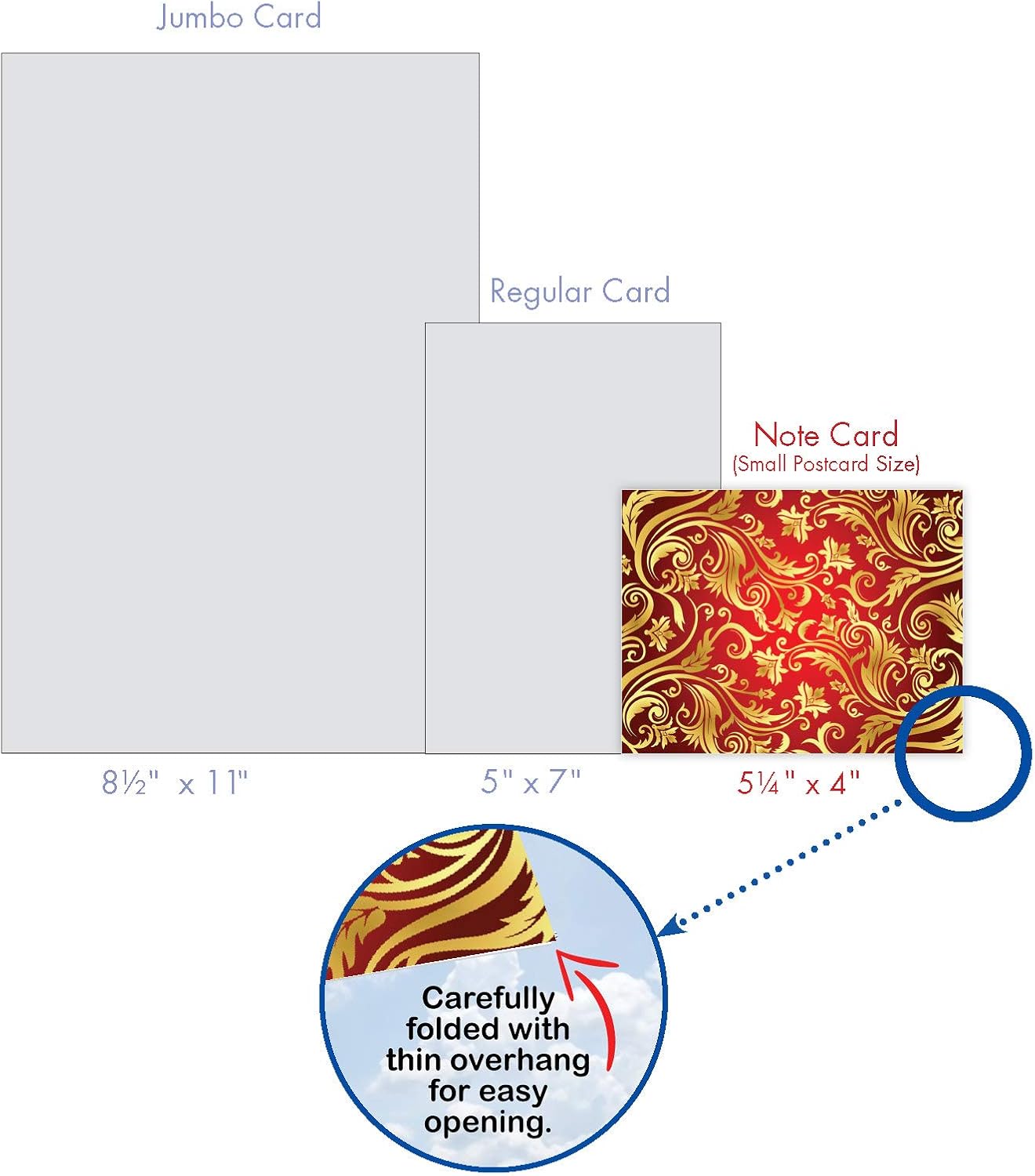 The Best Card Company - 10 Colorful Blank Note Cards with Envelopes (4 x 5.12Inch) - Assorted Boxed Set - Royal Fleurish M3089-NB - Image 7