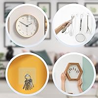 Vista 6 de 15 Pack No Drill Picture Hangers Without Nails 22lb Heavy Duty Sticky Hooks -Transparent Waterproof Wall Hangers, Removable Without Damage for