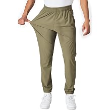 Ultra Performance Mens Athletic Jogger Pants Stretch Nylon Gym Pants, Active Workout Joggers with Pockets for Men