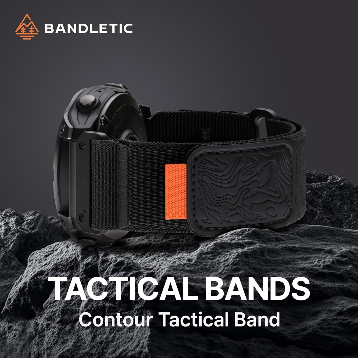 Bandletic Compatible with Garmin Instinct Watch Band - 22mm Quick Fit Rugged Nylon Strap for Fenix 8 E 47mm/7 6 Pro/5 Plus/Instinct 2 3 E 45mm /Forerunner 965/955/945 /Approach S70/S62/S60/Epix Pro - Image 7