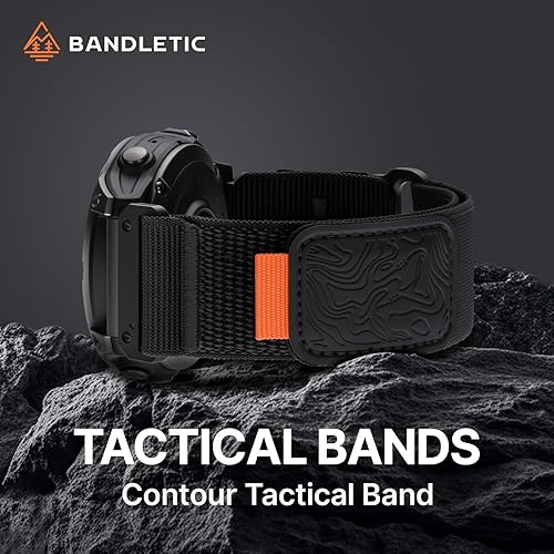 Miniatura 7 de Bandletic Compatible con Garmin Instinct Watch Band - Correa de nailon resistente de ajuste rápido de 0.866 in para Fenix 8 E 1.850 in7 6 Pro5