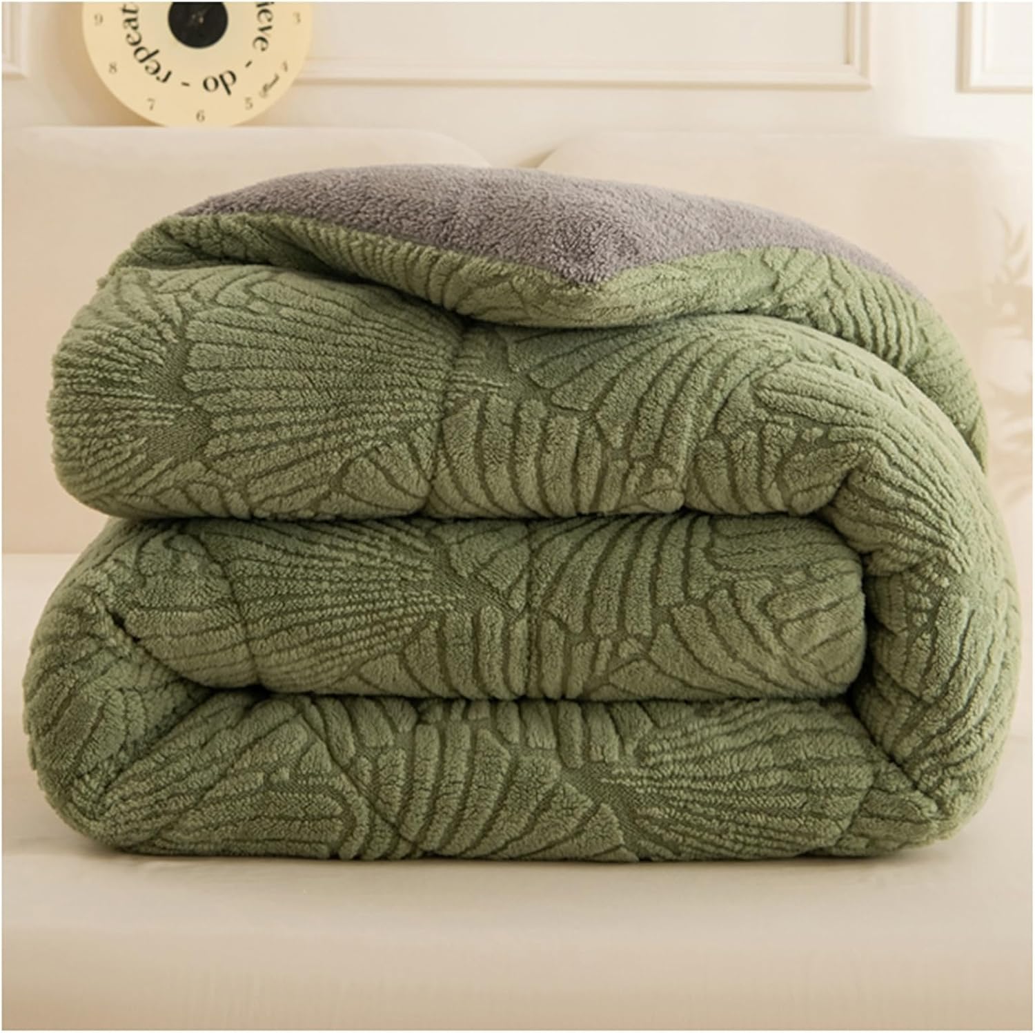 Fluffy Duvet, Thick and Warm Double-Sided Fleece Duvet, Thick and Warm Cashmere Edredon, Lambskin Velvet Blanket Warm in Winter (C, 150 x 200 cm/2 kg)