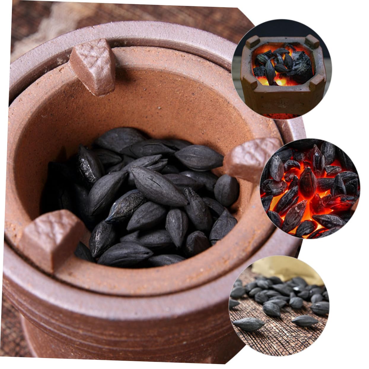 Kisangel Carbone di Ulivo per Barbecue e Campeggio, 1 Sacchetto da 500g, Uso Semplice, Combustione Efficiente, per Grigliate All'aperto