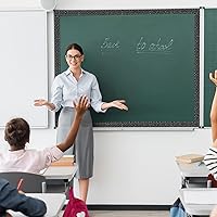 Vista 86 de Zonon 65 Feet Bulletin Board Borders Black and White Polka Dots Striped Grid Borders Decorative Straight Scalloped Wavy Rolled Trim Classroom Back