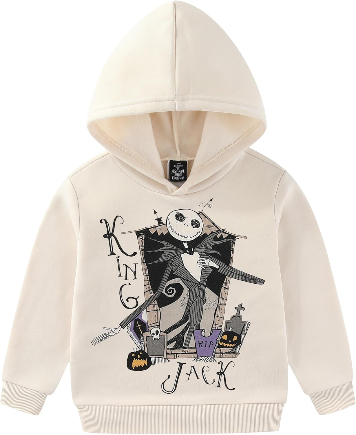 Disney Nightmare Before Christmas Jack Skellington Boys Pullover Hoodie and Pants Set 2 Piece for Big Kids - Image 2